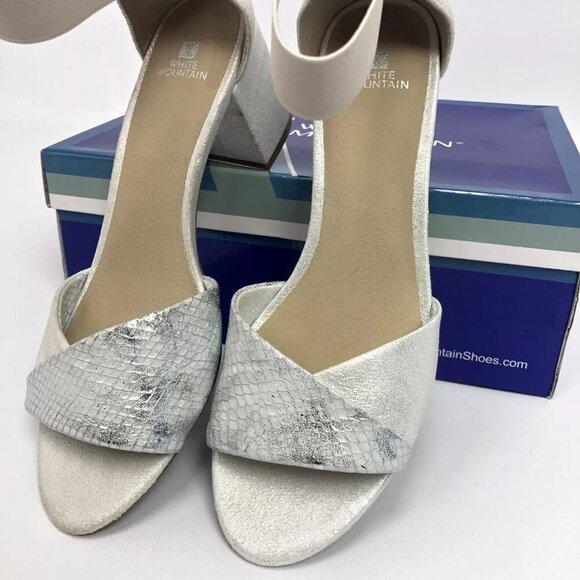 White Mountain Womens Evie Dress Sandals Silver 8M - Picture 3 of 6
